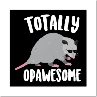 Totally Opawesome Funny Opossum Posters and Art